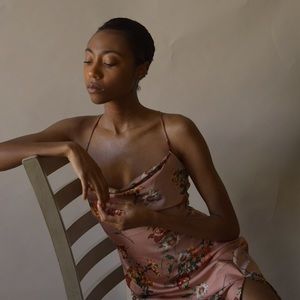 ASTR The Label XS Dusty Pink Slip Dress